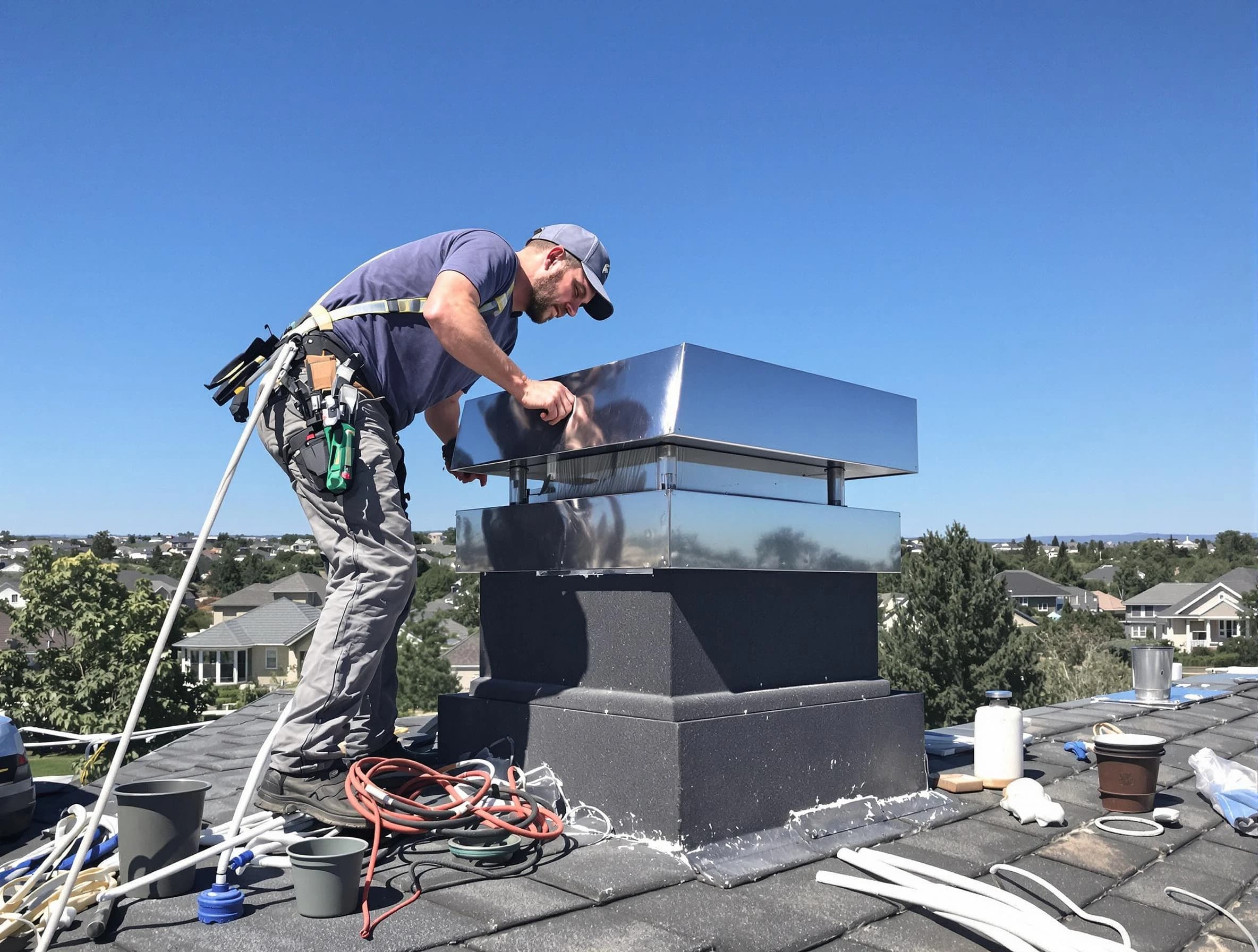 Chimney Cap Services service in Mansfield, MA