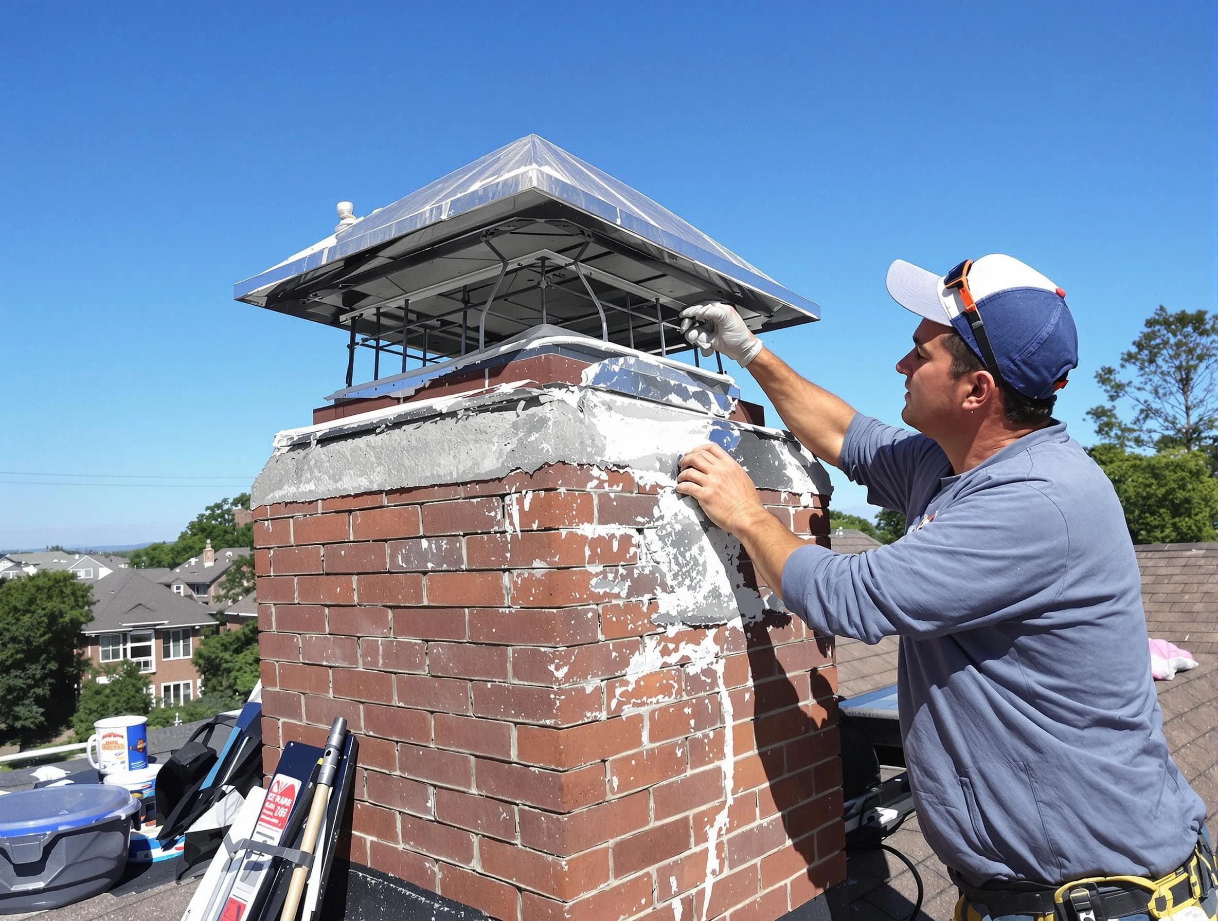 Chimney Crown Services service in Mansfield, MA